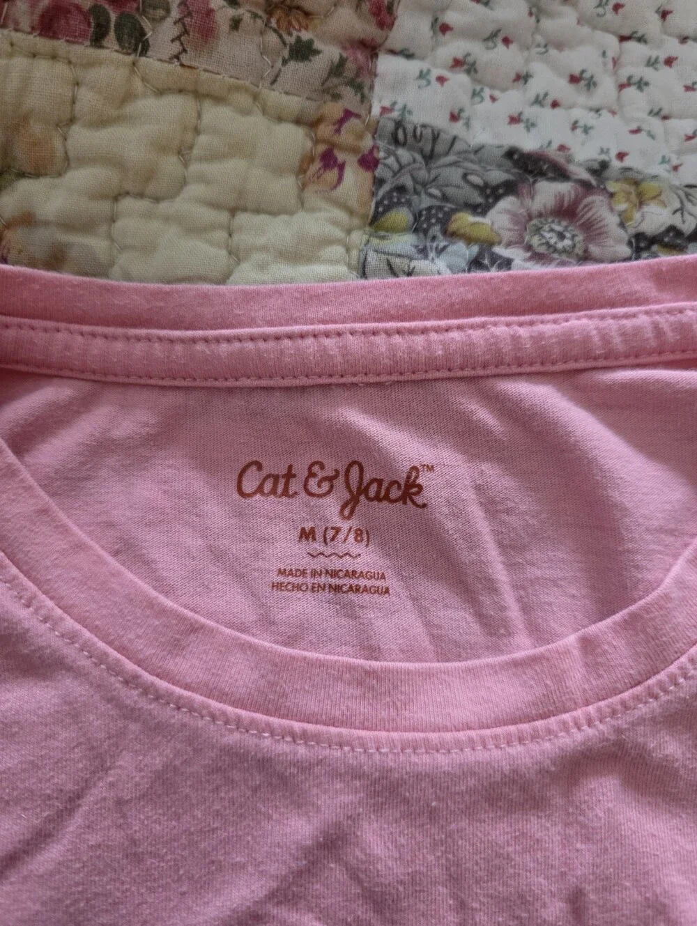 Cat and Jack Girls Pink T-Shirt Radiate Positive Energy